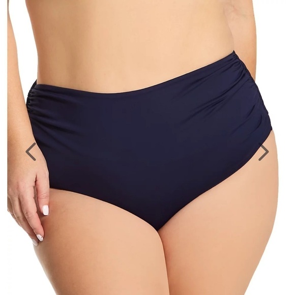 Anne Cole Live in Color Convertible Swim Bottom Navy Plus Size 20W - Picture 2 of 10